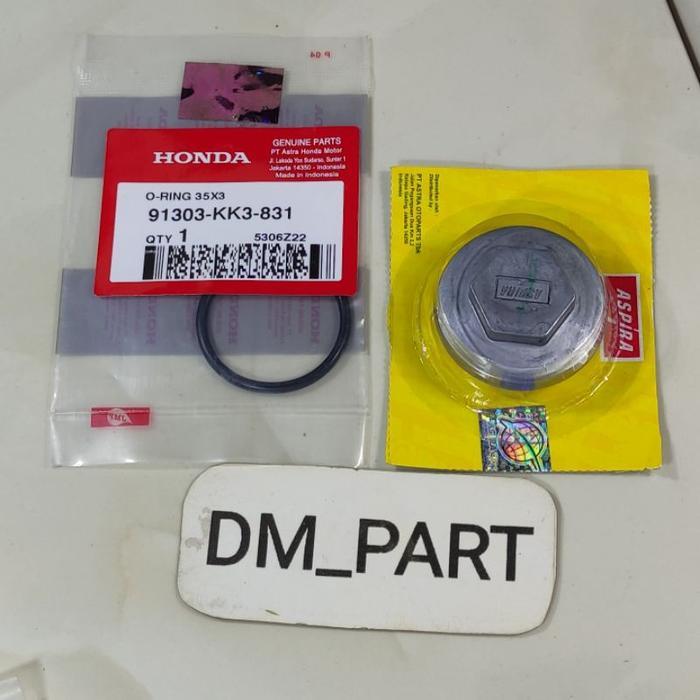 WTFT- Baut Tutup Oli Seal Oring Sil Pembuangan Tap Taf Klep Oli Bawah Atas Samping Cb Gl