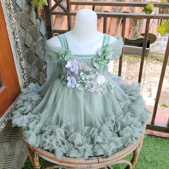 DRESS/Gaun PESTA MEGAR ANAK CANTIK DAN MEWAH UNGU MUDA SELENDANG 1TH-8TH Gaun