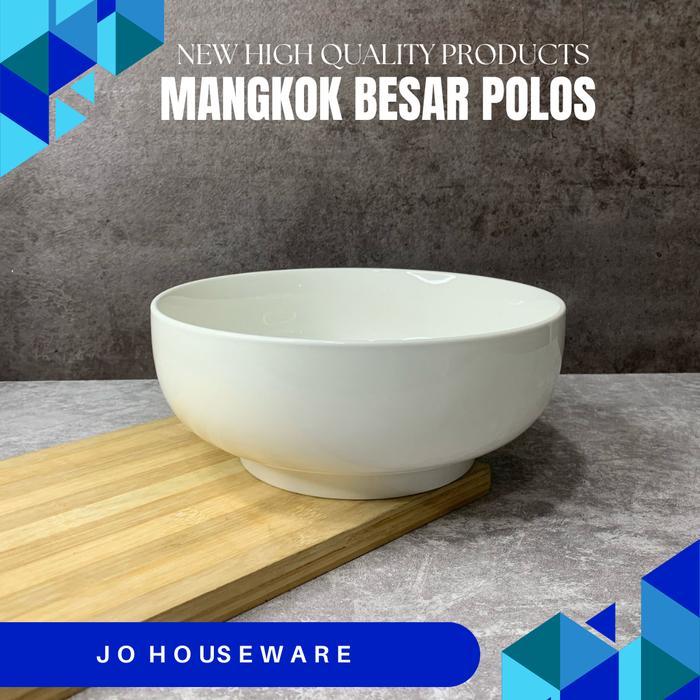 SALE Mangkok Saji Besar Keramik Premium Putih Polos Diameter 25cm / mangkok hotelware serbaguna
