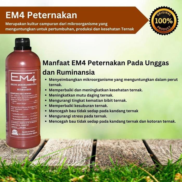 BRIDTIS- Em 4 Em4 Peternakan Obat Probiotik Menggemukkan Hewan & Penghilang Bau