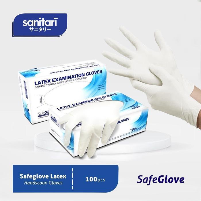 SARUNG TANGAN LATEX SAFEGLOVE HANDSCOON GLOVES SAFEGLOVE SARUNG TANGAN SAFEGLOVE LATEX