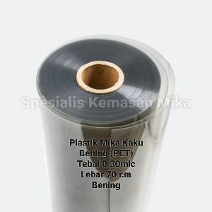 PLASTIK MIKA KAKU BENING (PET) METERAN - 0.3MM.