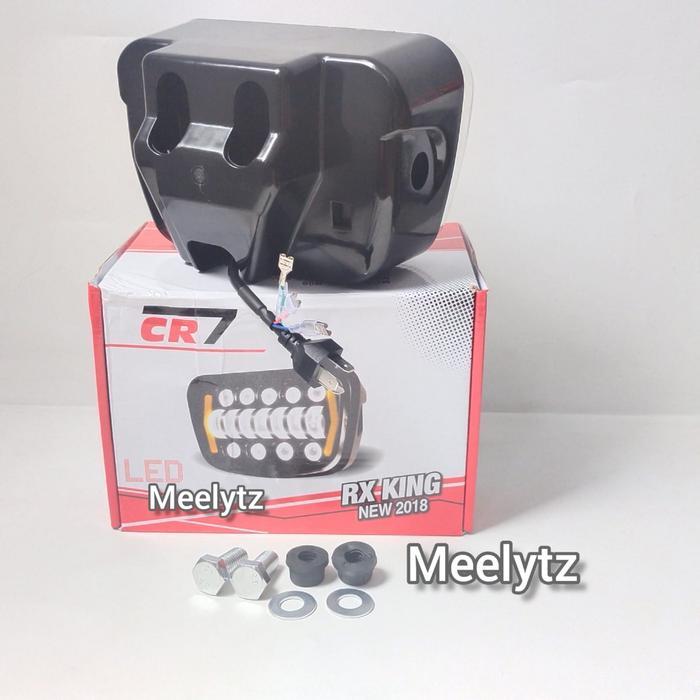 Reflektor Rx King Original Cr7 -Lampu Depan Rx King New Tipe Oval List Chrome List
