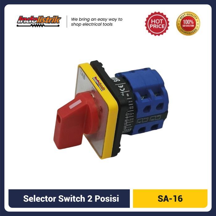 SELECTOR SWITCH 2 POSISI ON OFF 2 POLE SA-16 TAB SELECTOR AMPER 2P