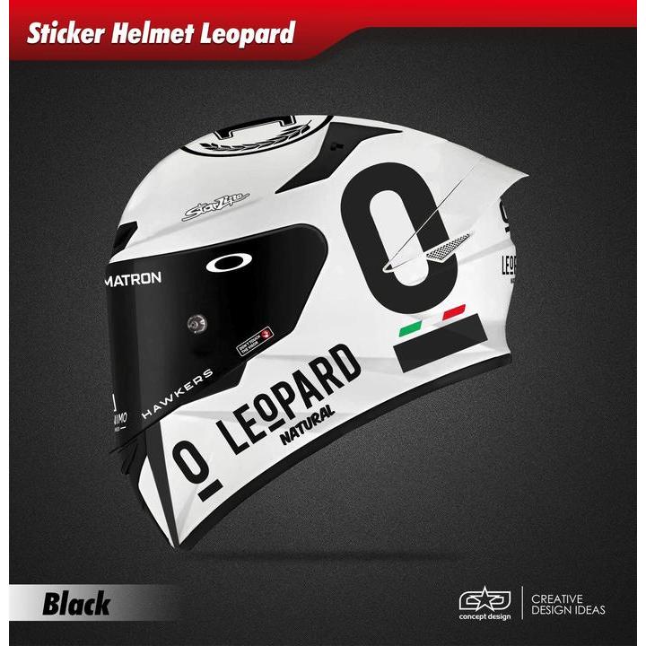 Sticker Helm Leopard Set