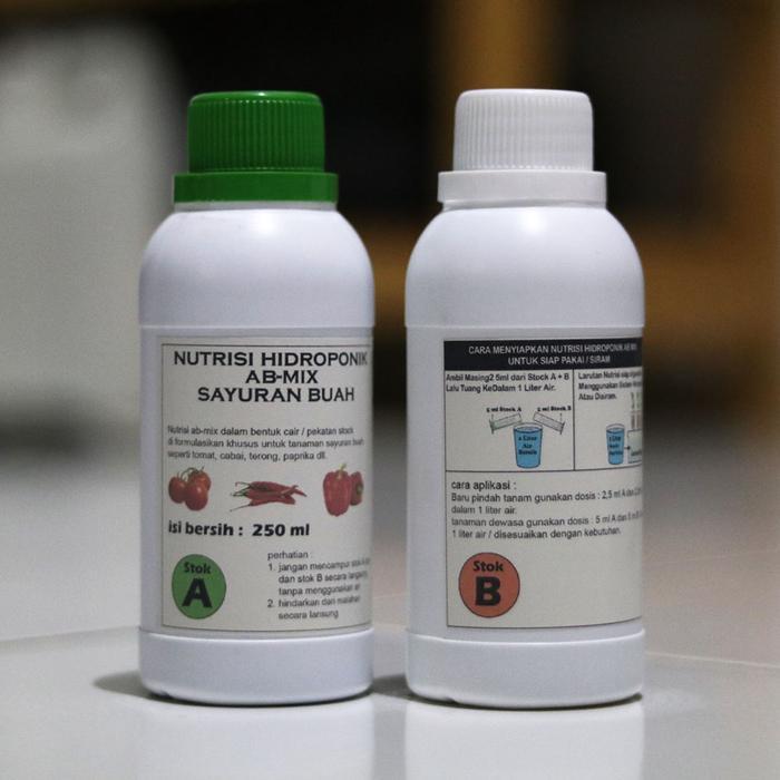 Nutrisi Hidroponik Cair AB-MIX Sayuran Buah 250 ML