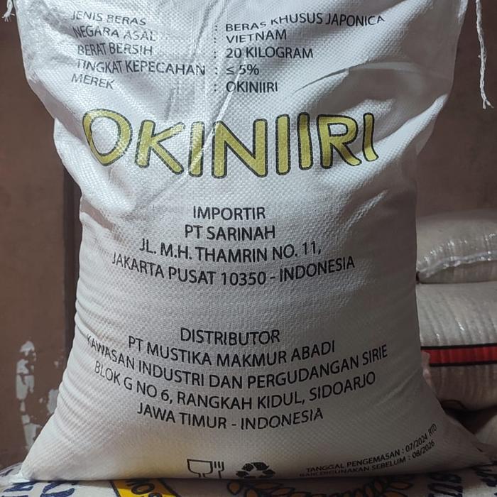 5z7d- Beras Okiniiri Japonica 20Kg