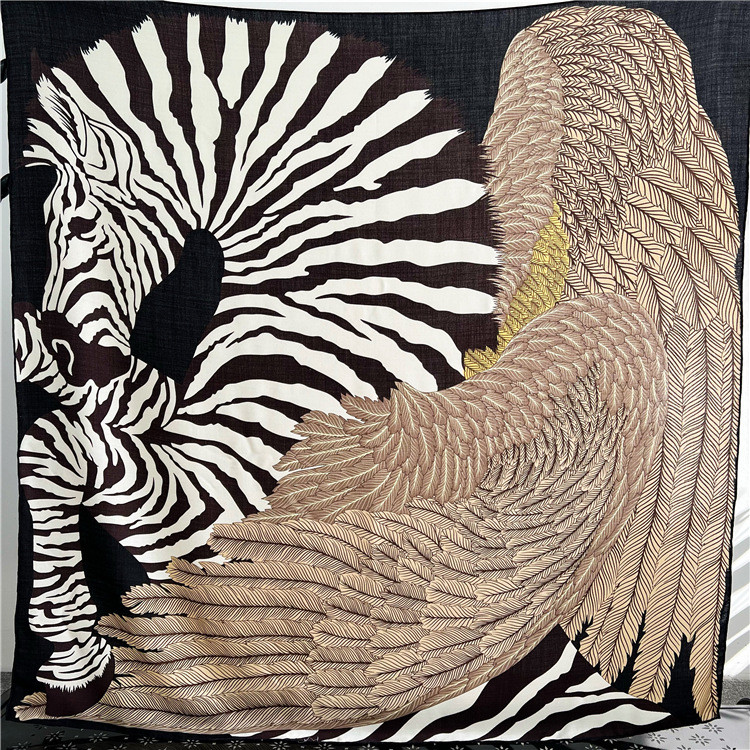 Luxury Wool Silk Scarf Designer 140 Brand Silk Wool Scarfs 140 Hand Rolled Wool Wrap Wool Scarf