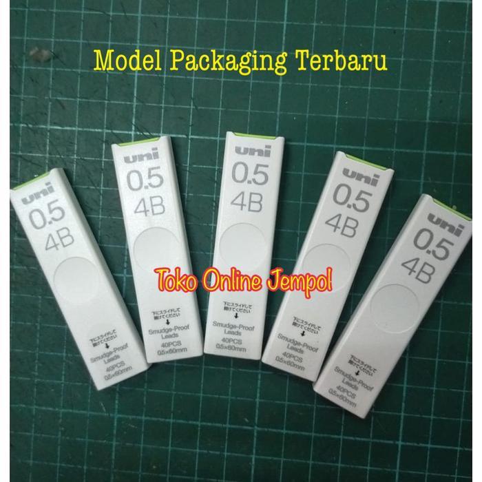 i6oj- Atk255Un Isi 40 Pcs Japan 4B 0.5 Mm Isi Pensil Mekanik Uni Mitsubishi