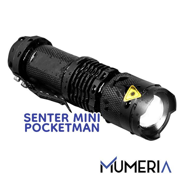 News Pocketman Senter Mini LED SWAT Police Flashlight 2000Lumens Waterproof