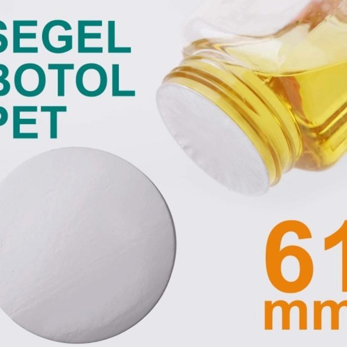 1e5hy- Segel Alumunium Foil Tutup Botol Pet 6,1 Cm / Seal Induksi @100Pcs