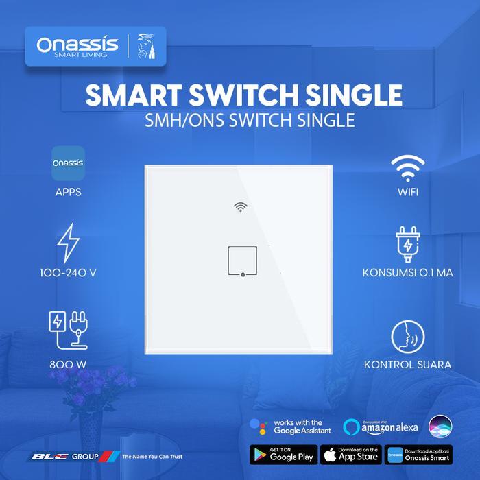 Onassis Smart Switch Single White Voice Command