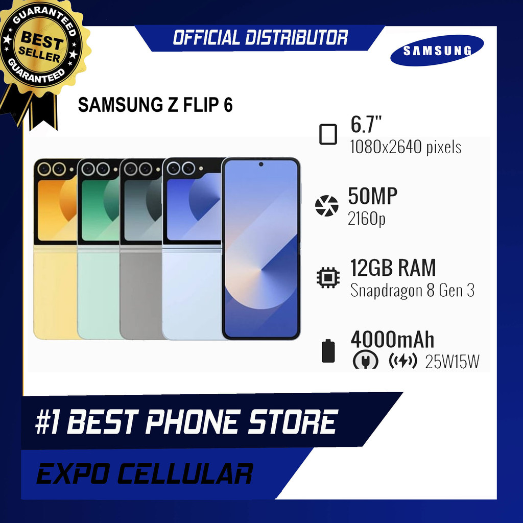 SAMSUNG Z FLIP 6 - 12/256 GB - SNAPDRAGON 8 GEN 3