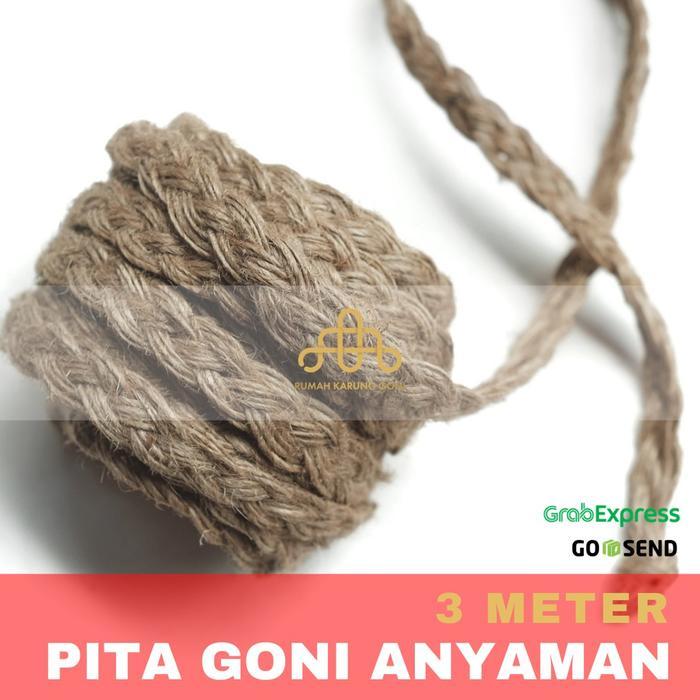 XXTOOL- Tali Pita Goni Anyaman - Pita Goni Kepang Rustic - Tali Rami Spesial Kepang Vintage