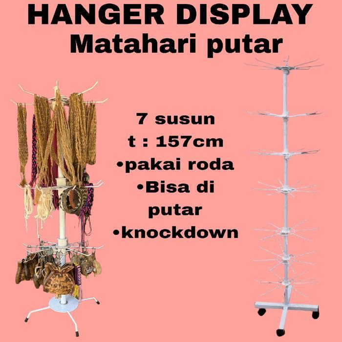[Voucher] Display Matahari 7 susun Rak Putar Gantungan aksesories Ukuran Besar