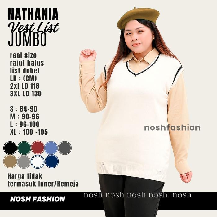 Rompi Korea Jumbo Wanita 3XL Nathaniya Big - NOSH Vest