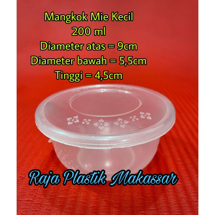 Mangkok Mie Plastik Kecil 200ml / Thinwall Mangkok Plastik 200ml