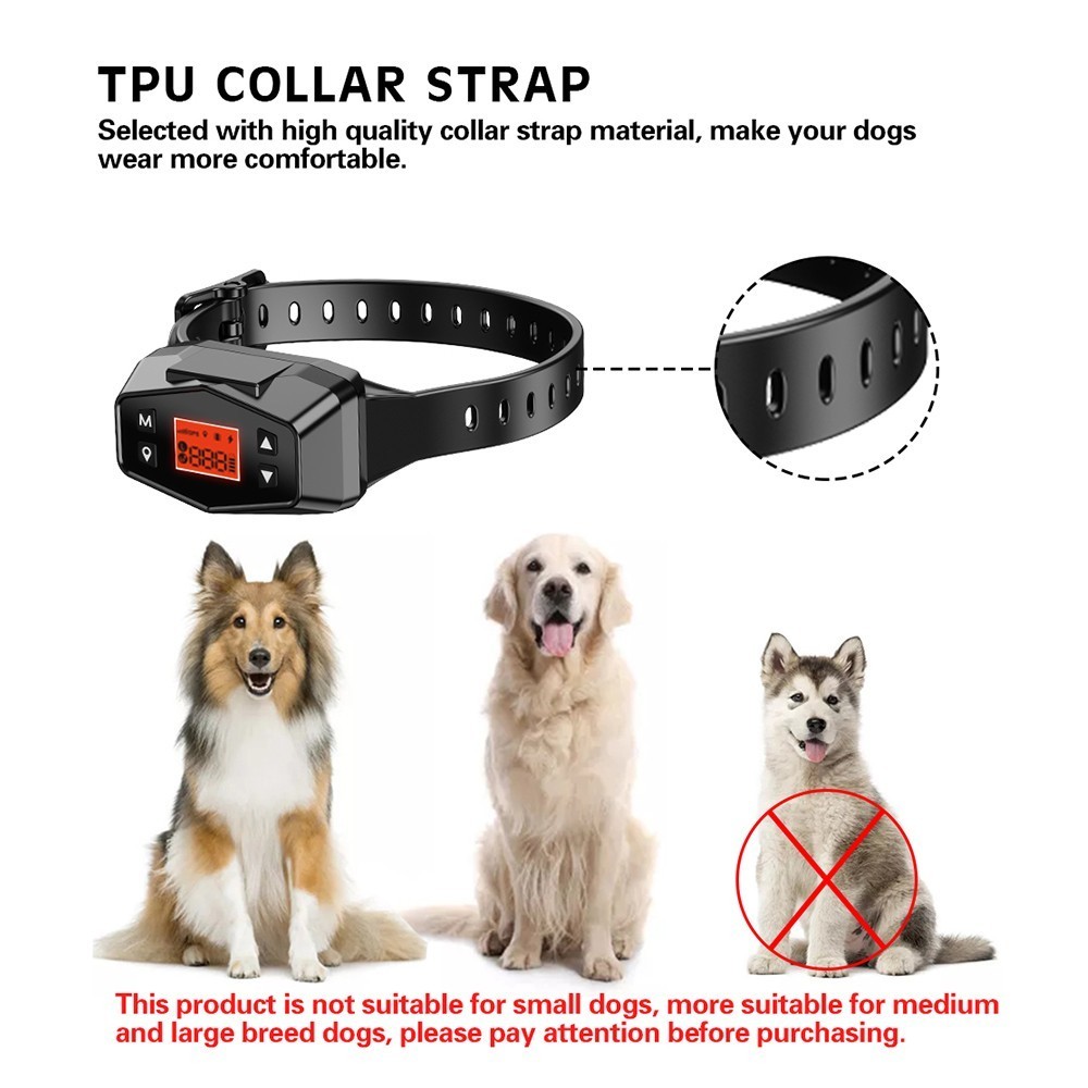 TinMiu Wireless GPS Dog Tracker Collar Pet Containment System Waterproof Electric Dog Training Colla