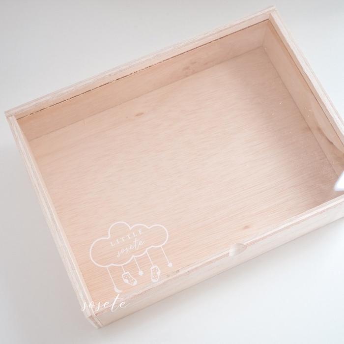 Littlesosete - Wooden Box Besar Tutup Acrylic - Custom Gift Box