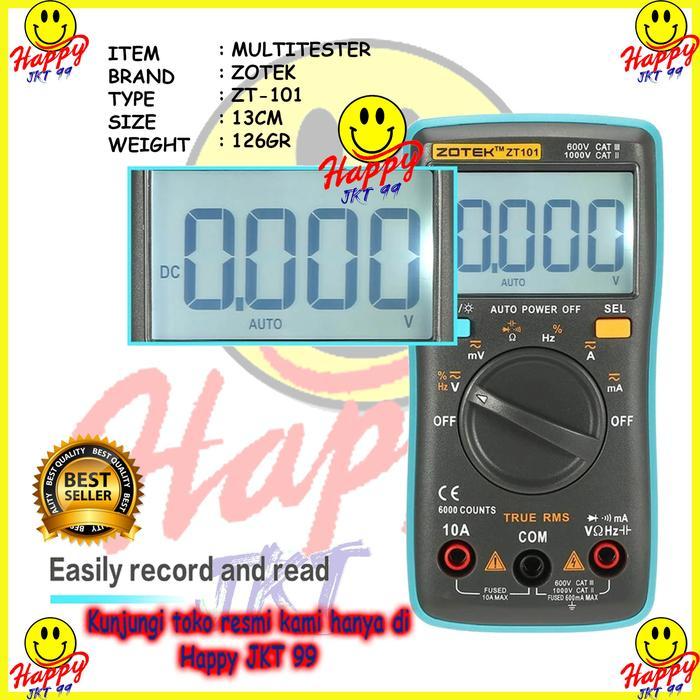 Zotek Original Avometer Digital Zt101 Multitester Zt 101 6000 Counts True Rms 13Cm X 126Gr