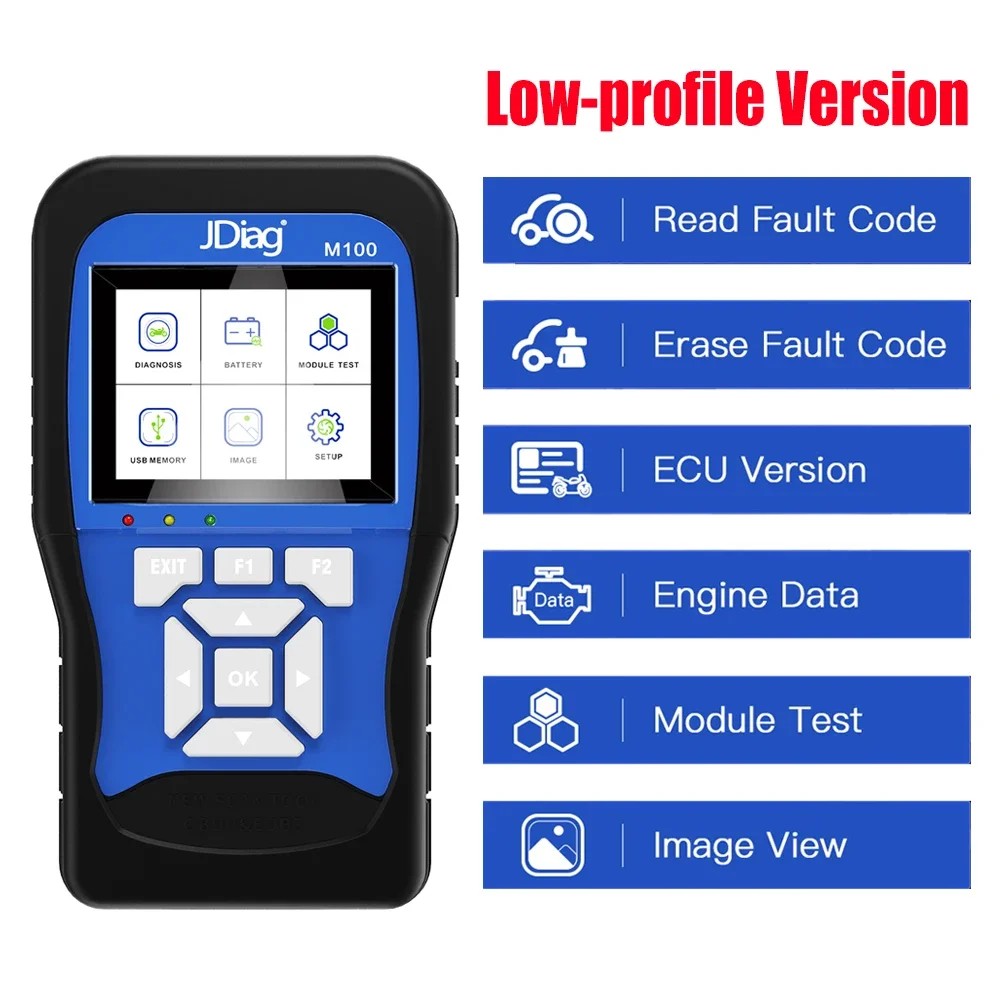 Jdiag M100 Motorcycle Obd Obd2 Scanner Diagnostic Tool Motorbike