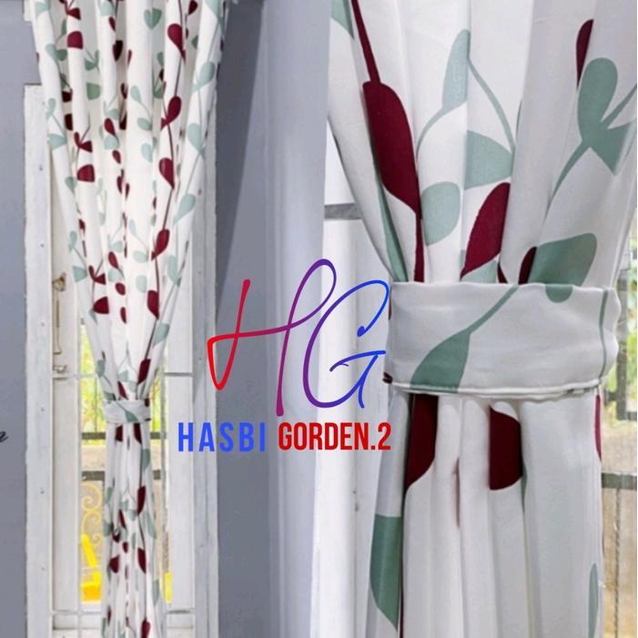FMLY- Gorden Jendela Minimalis Motif Bunga Montero Hordeng Bunga