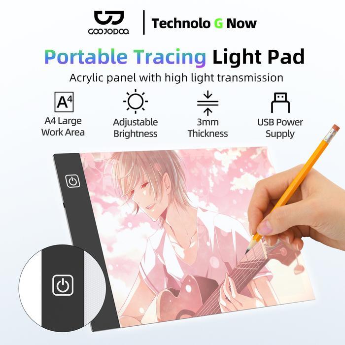 Goojodoq A3/A4/A2 Tracing Board LED Drawing Stensil Board Papan Jiplak Gambar LED Anak Dewasa Copy