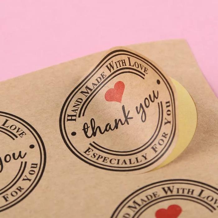 stiker bulat thank you