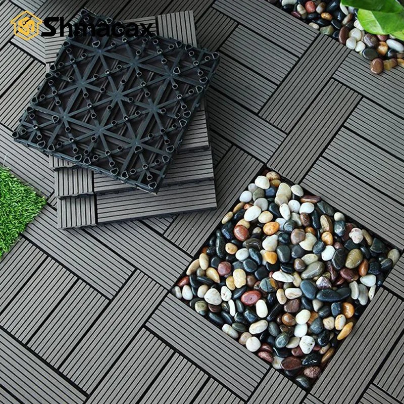 Diy Plastic Wood Flooring For Balcony Bathroom Courtyard Garden Terrace - Outdoor Splicing
