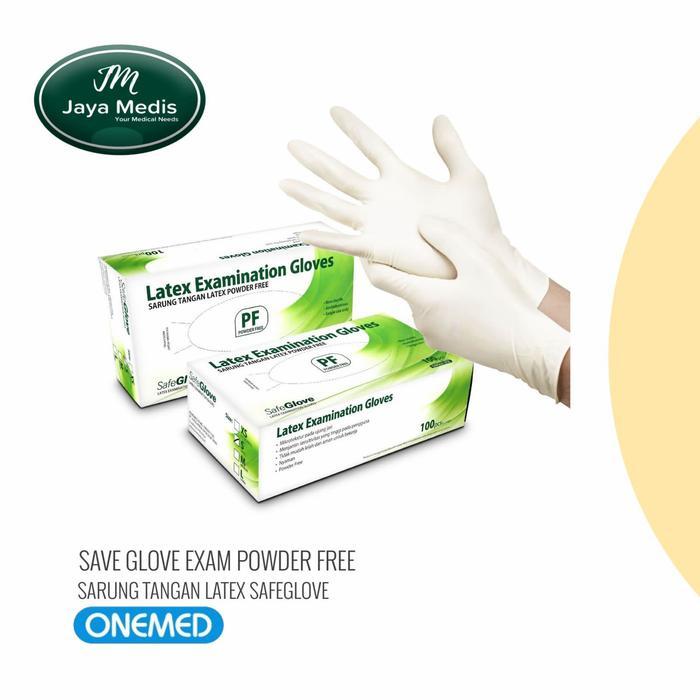 SARUNG TANGAN LATEX - SAFE GLOVE - EXAMINATION GLOVES - 100 PCS