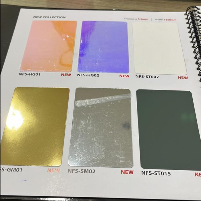 NEW FIT SHEET G MIRROR PVC SHEET G MIRROR GM01 GM 01 - NEW FIT SHEET SILVER MIRROR PVC SHEET SILVER