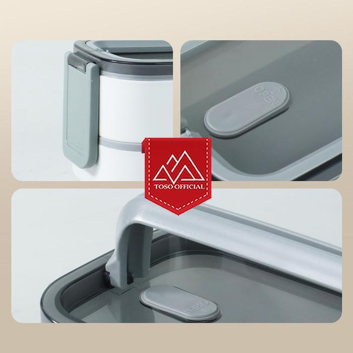 KOTAK MAKAN BENTO LUNCH BOX STAINLESS 3 COMPARTMENTS JAPANESE STYLE