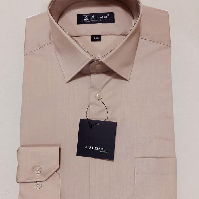 Alisan Reguler Size Jumbo Kemeja Pria Lengan Panjang Size 16.5-17.5