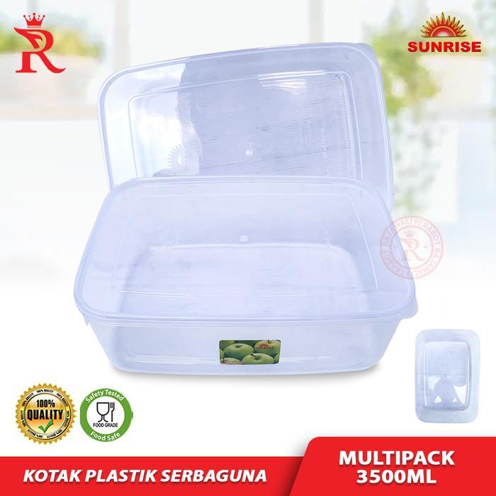Kotak Plastik Multipack 3500ml Kotak Penyimpanan Serbaguna Sunrise