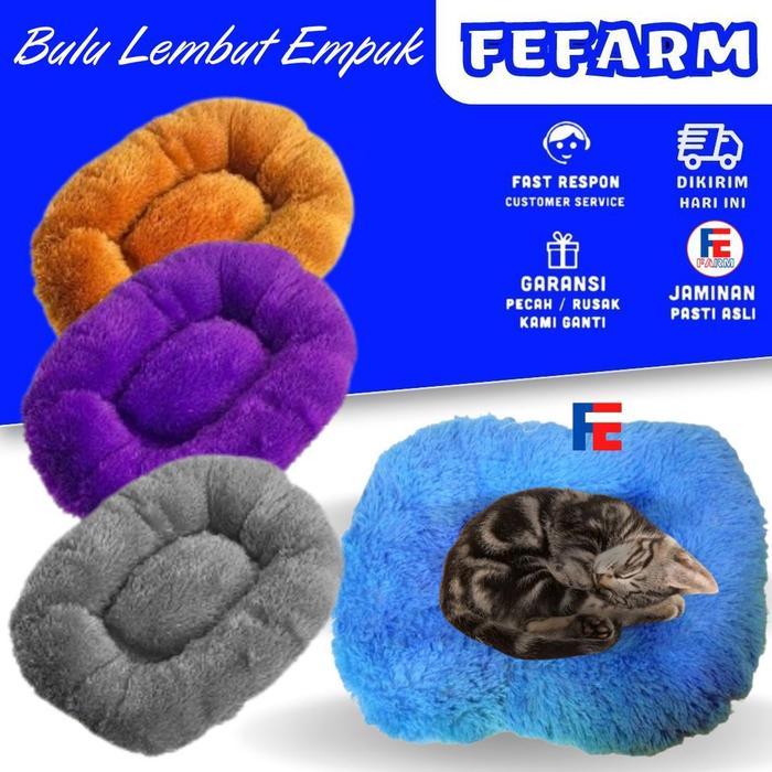 Kasur Alas Kandang Kucing Dan Anjing Bahan Kain Bulu Rasfur Uk. 42X32