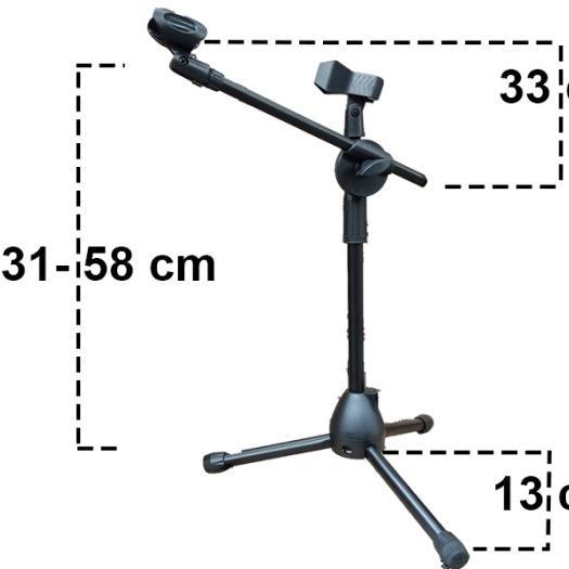 Stand Mic Pendek Kaki 3 - Stand Mic Meja Dan Stand Mic Lantai