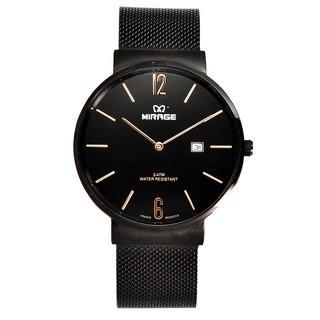 Mirage Watch - Jam Tangan Mirage Rantai Pasir Wanita Hitam Tahan Air 2Jarum Tanggal Aktif Garansi