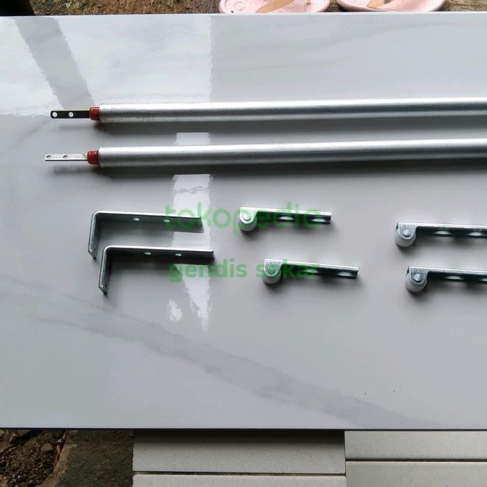 rel jendela sliding vertikal 70cm engsel sliding vertikal almuni