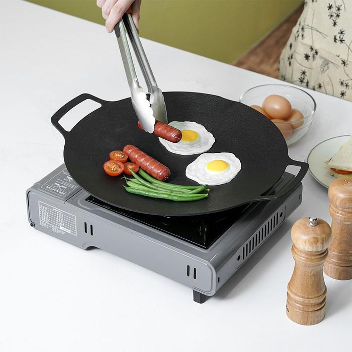 Azko Kris 33 Cm Wajan Panggangan Datar Grill Pan Teflon Panggang Anti Lengket Peralatan Masak