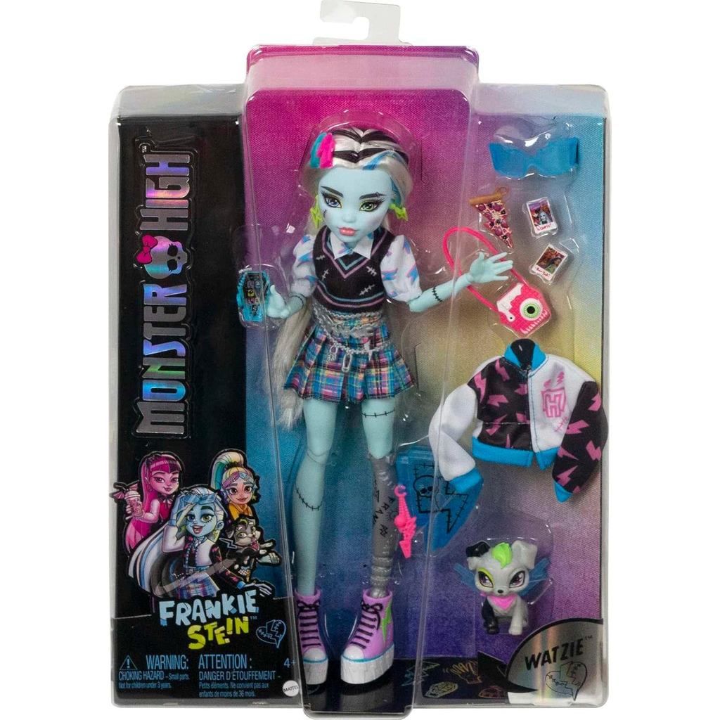 Monster High Doll, Frankie Stein with Blue & Black Streaked Hair in Signature