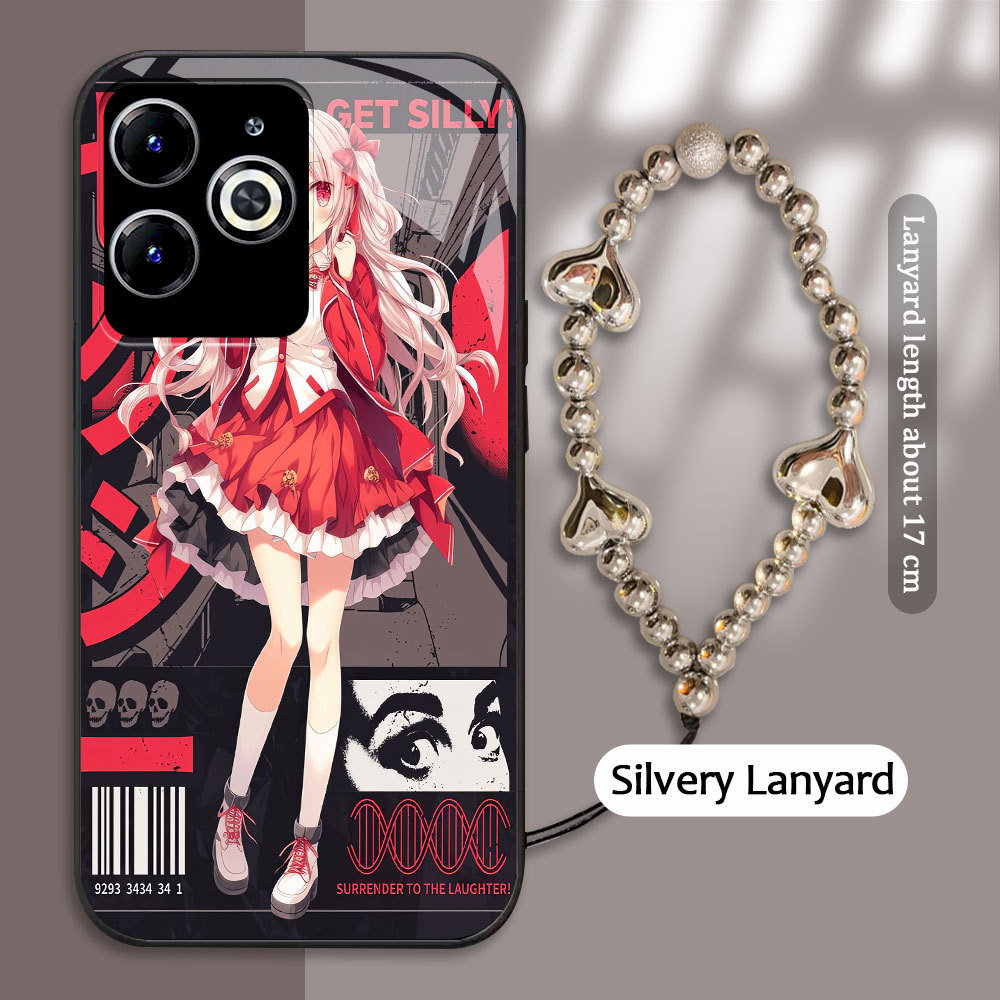 For INFINIX Smart 5 2020 6 7 8 Casing Handphone  Pola Girls' Frontline Glass kesing Phone Case edge 