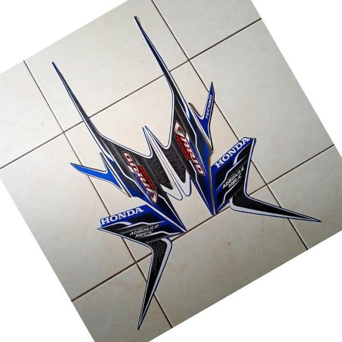 Stiker STRIPING motor honda Vario Techno 110 2009 biru