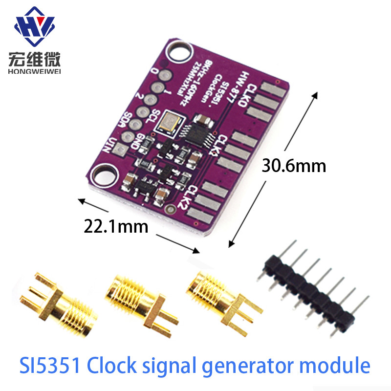 DC 3V-5V Si5351A Si5351 I2C Clock Generator Breakout Board Module Si 5351 A Signal Generator Clock