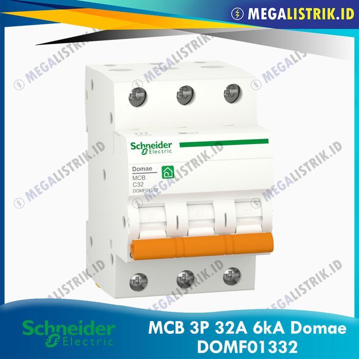 Schneider Mcb 3P 32A 6Ka Domae Sni Domf01332 / Miniature Circuit Breaker 3 Phase 32 Ampere C32