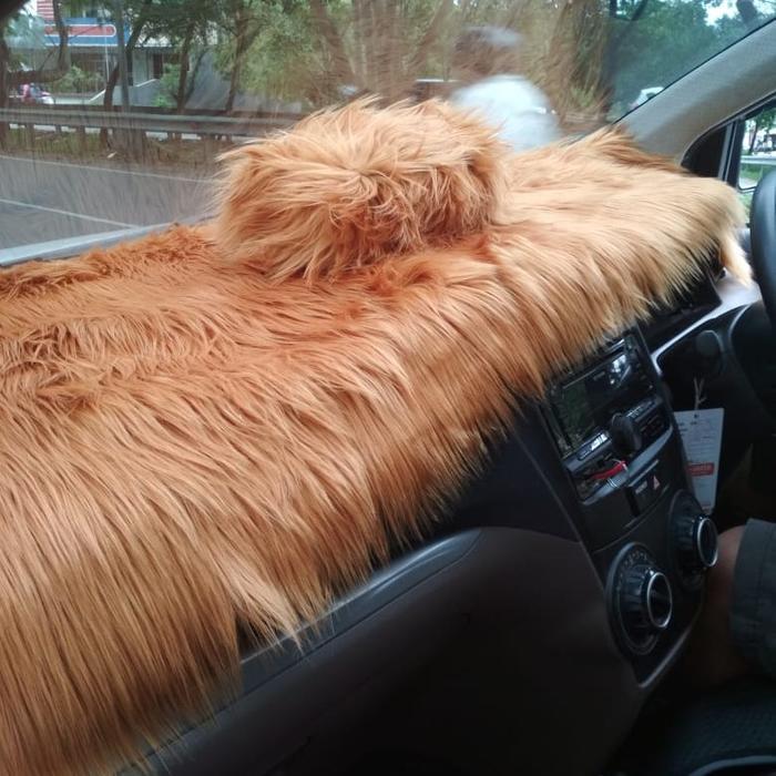 1set bulu dashboard mobil plus cover tisu