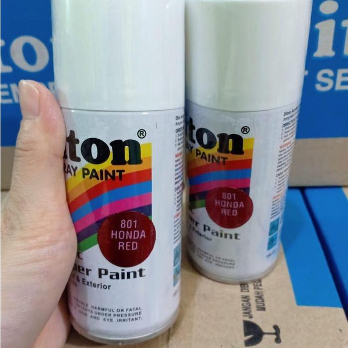 DITON Spray Paint Acrylic Lacquer Paint Pilox Cat Semprot - 801 Honda Red / Merah Honda