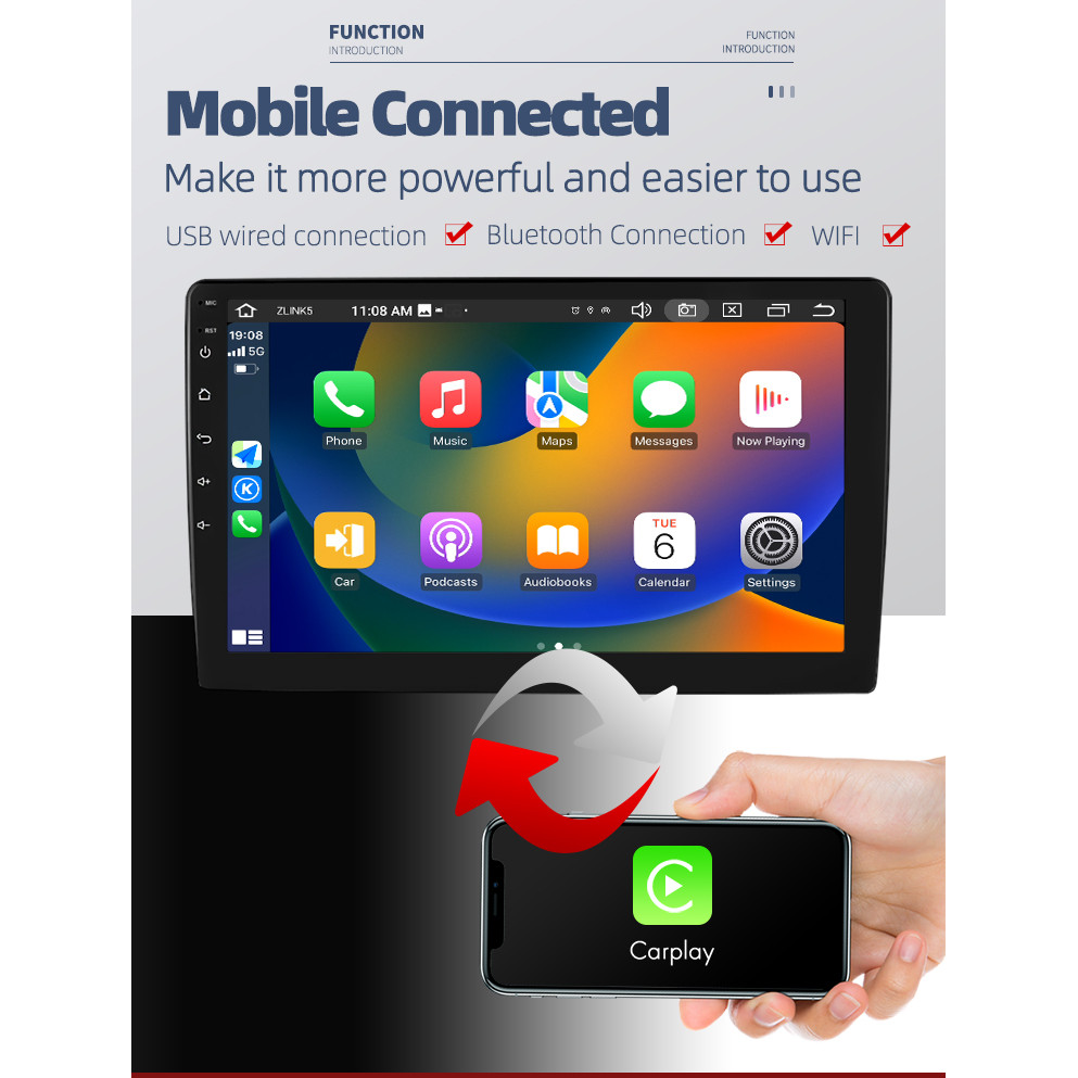 . Essgoo 9/10 Android Car Radio 2 Din Mp5 Player Gps Navigator 2.5D -
