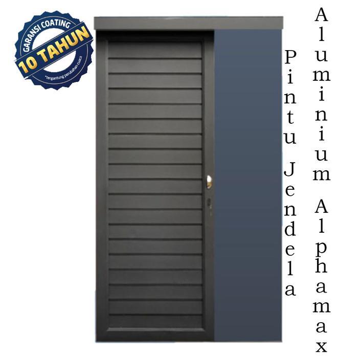 Austin Sliding Door - Pintu Kamar Mandi - Pintu Alphamax Aluminium - Hitam