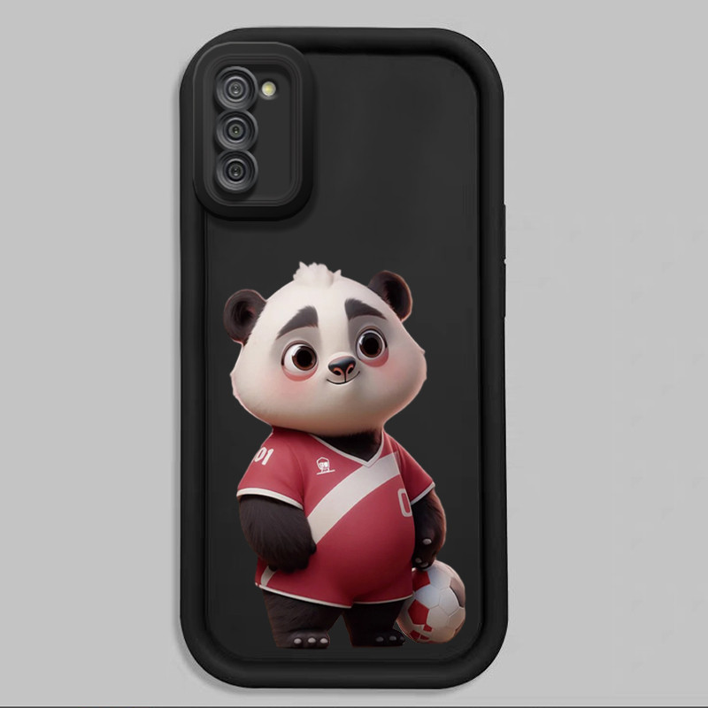 Casing Hp untuk Samsung Galaxy A02s M02s A03s F02s Case Panda Sepak Bola Kasing silikon Cesing Softc