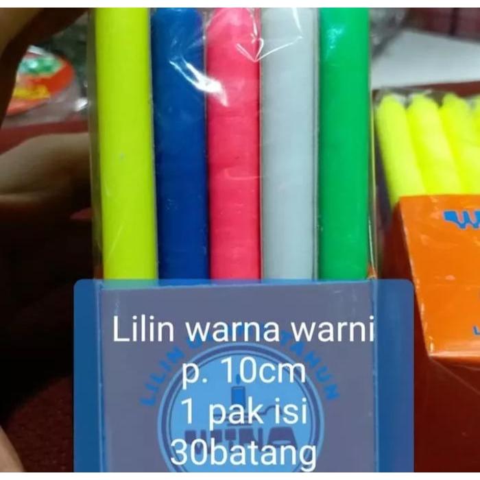 NEW LILIN WARNA WARNI 1 PAK ISI 30 PCS/ PANJANG 10 cm /LILIN NATAL LILIN ULANG TAHUN Diskon
